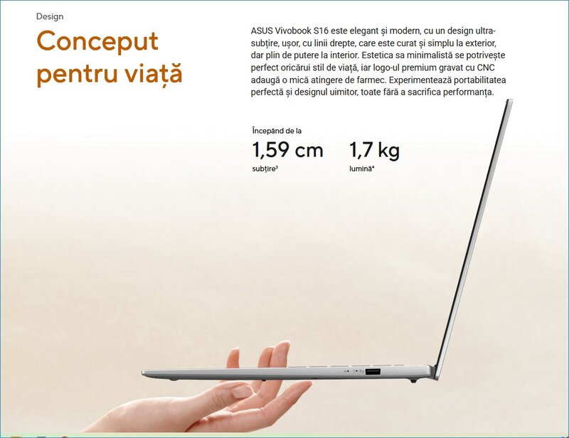 ASUS Vivobook S16 2025,Ryzen 7,16